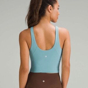 Blue Lululemon Cropped Align Tank